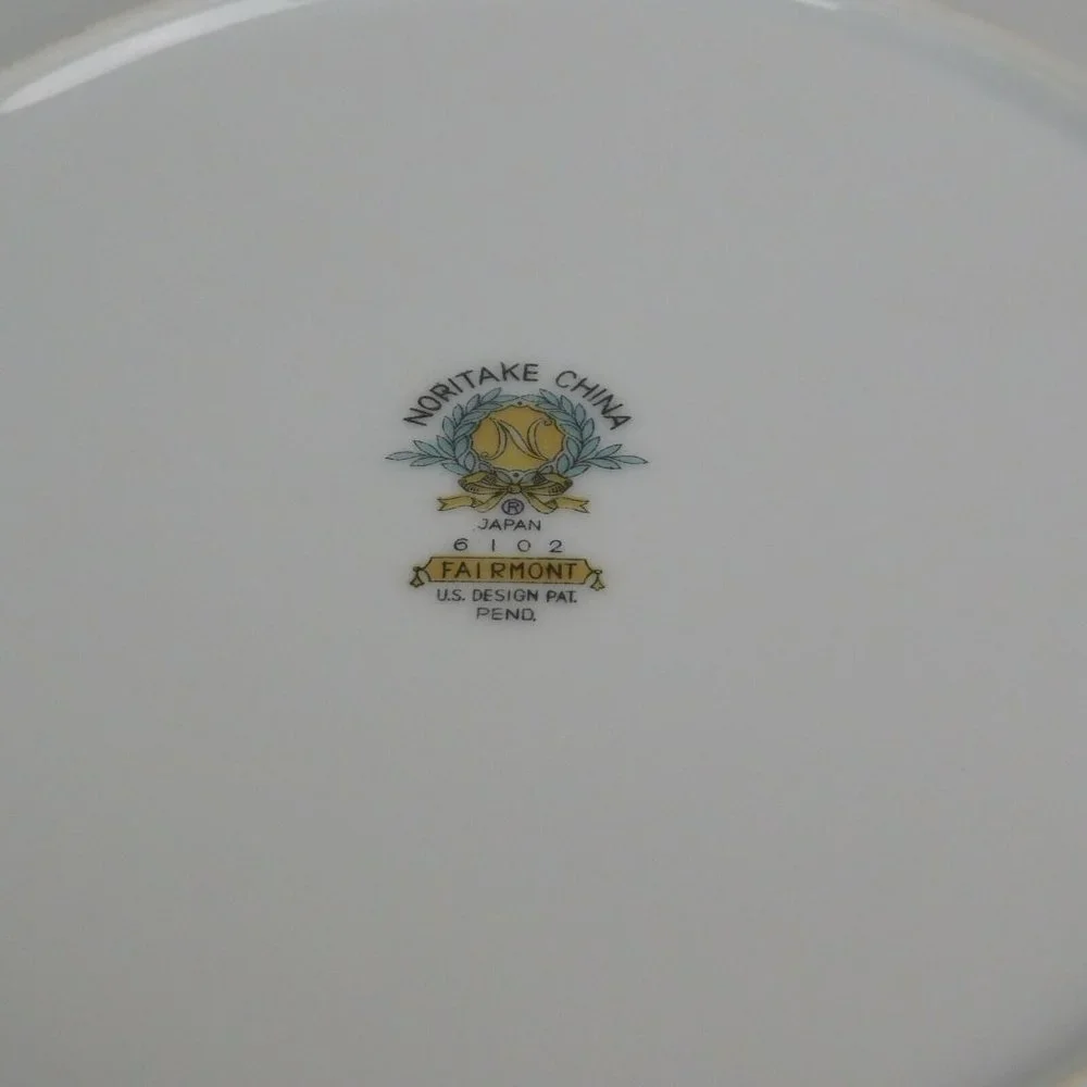 Noritake China 6102 Fairmont Pink Roses Floral Platinum Trim Salad Plate 8.25" - Picture 6 of 6